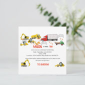 Construction Thème Anniversaire Fête Invitation (Debout devant)