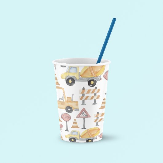 Construction Themed Birthday Party Papieren Bekers