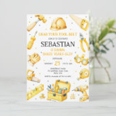 Construction Tools Birthday Invitation (Debout devant)