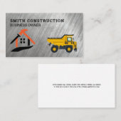 Construction Tools Bulldozer | Home Repair Visitekaartje (Voorkant / Achterkant)