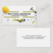 Construction Tools Laid out | Blue Collar Visitekaartje (Voorkant / Achterkant)