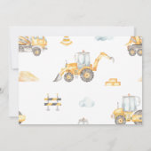 Construction Truck 2nd Birthday Photo Invitation (Dos)