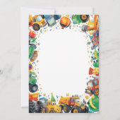 Construction Truck Birthday Invitation Watercolor (Dos)
