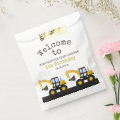 Construction Truck Birthday | Personalized Décor Bedankzakje (Gezegeld)