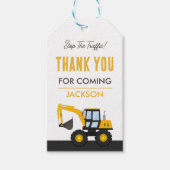 Construction Truck Birthday | Personalized Décor Cadeaulabel (Voorkant)