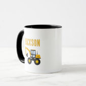 Construction Truck Birthday | Personalized Décor Mok (Voorkant links)
