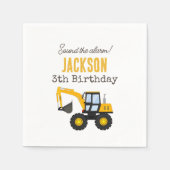 Construction Truck Birthday | Personalized Décor Servet (Voorkant)