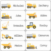 Construction Trucks party (constructiepartij) Sticker (Voorkant)