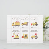 Construction Valentine Cards for Kids Briefhoofd (Staand voorkant)