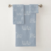 Construction Vehicles Builder Boy Truck Light Blue Bad Handdoek (Insitu)