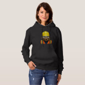 Construction Worker Brown Grizzly Bear Laborer Bea Hoodie (Voorkant volledig)