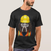 Construction Worker German Shorthaired Pointer Lab T-shirt (Voorkant)