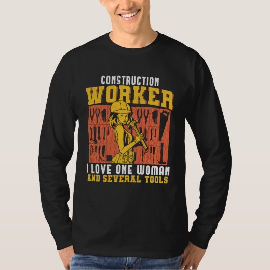 construction worker handyman carpentry  carpenter t-shirt (Voorkant)