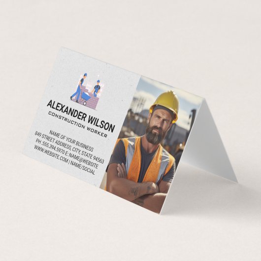 Construction Worker | Home Builders Visitekaartjes (Voorkant)