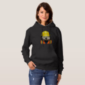 Construction Worker Owl Laborer Animal Bird Owner Hoodie (Voorkant volledig)