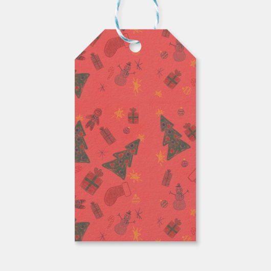 Construction wrapping paper cadeaulabel (Achterkant)