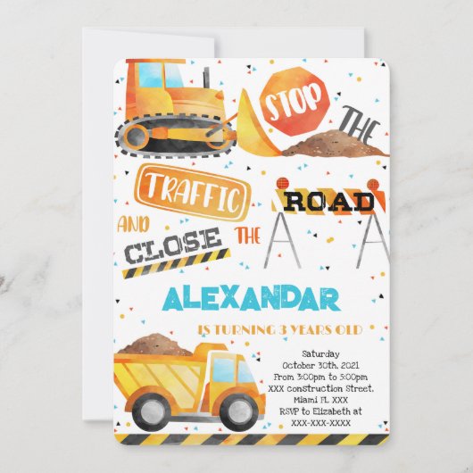 Constructions modifiables Invitations d'anniversai (Devant)
