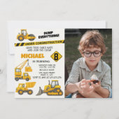 Constructions pour garçons modifiables Invitations (Devant)