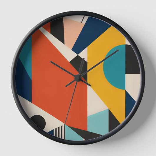 Constructivist Teal Orange Geometric Abstract (Voorkant)