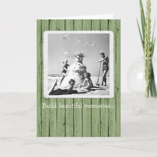 Construire de beaux souvenirs Noël Carte de vacanc (Devant)