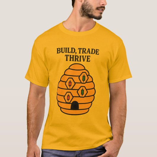 Construire, échanger, prospérer T-shirt de trader (Devant)