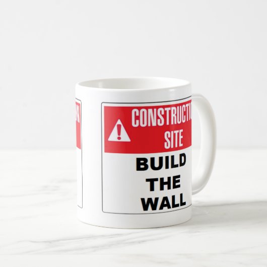 "Construire le mur" Mug (Devant droit)