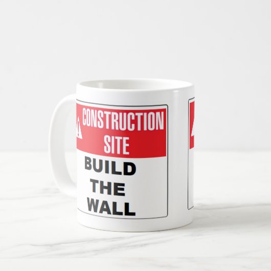 "Construire le mur" Mug (Devant gauche)