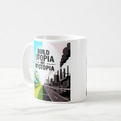 Construire l'Utopie, Pas la Dystopie Mug Message S (Devant gauche)