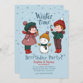 Construisons une invitation de Snowman (Devant / Derrière)