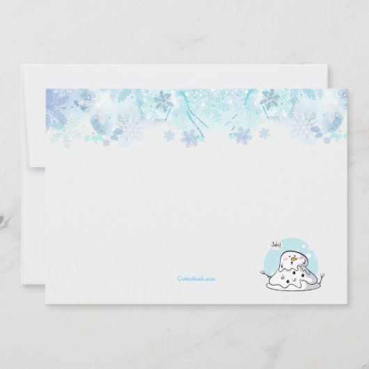 Construisons une invitation de Snowman (Dos)