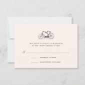 Construit pour deux | Carte RSVP Vintage Tandem (Devant)