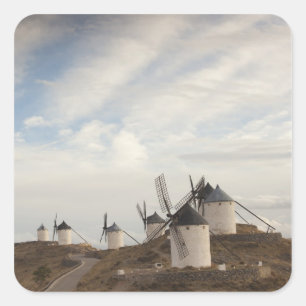 Consuegra, antieke windmolens van La Mancha Vierkante Sticker
