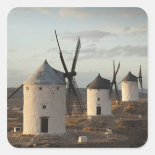 Consuegra, antieke windmolens van La Mancha Vierkante Sticker