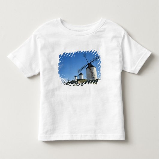 Consuegra, La Mancha, Spanje, windmolens 2 Kinder Shirts (Voorkant)