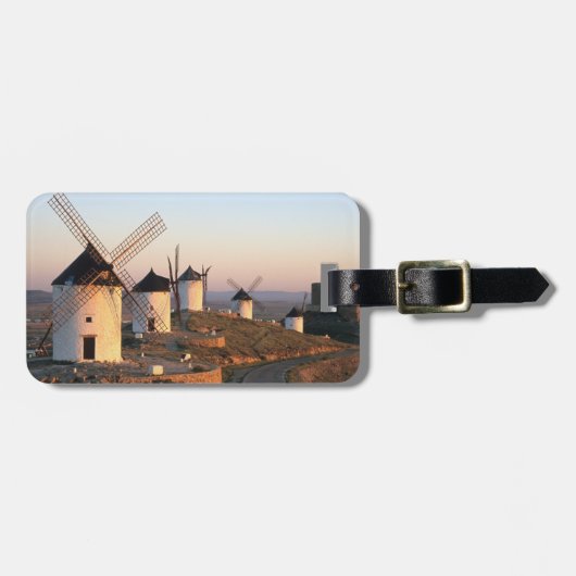 Consuegra, La Mancha, Spanje, windmolens Bagagelabel (Voorkant horizontaal)