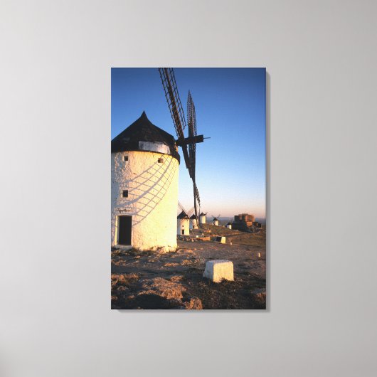 Consuegra, La Mancha, Spanje, windmolens Canvas Afdruk (Voorkant)