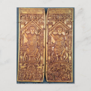 Consulaire diptych Anastasius carved Briefkaart