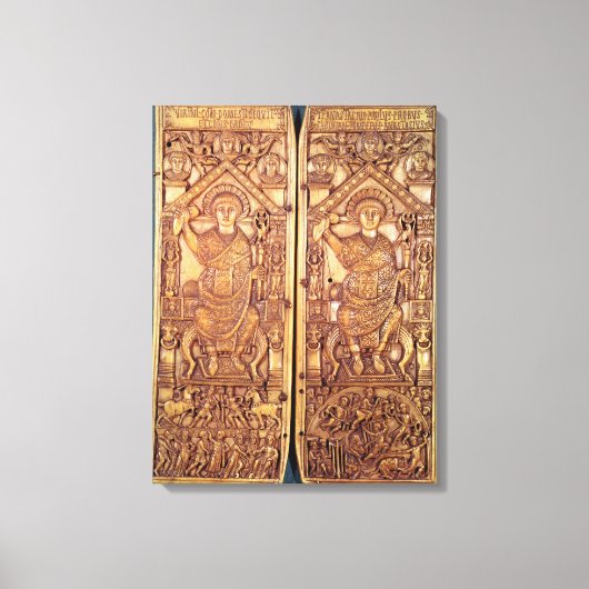 Consulaire diptych Anastasius carved Canvas Afdruk (Voorkant)