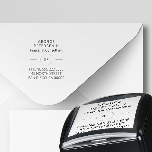 consulente | Bedrijfsleven monogram Zelfinktende Stempel