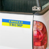 CONSULT TRUMP Ukraine kleurde Bumpersticker (Op Truck)