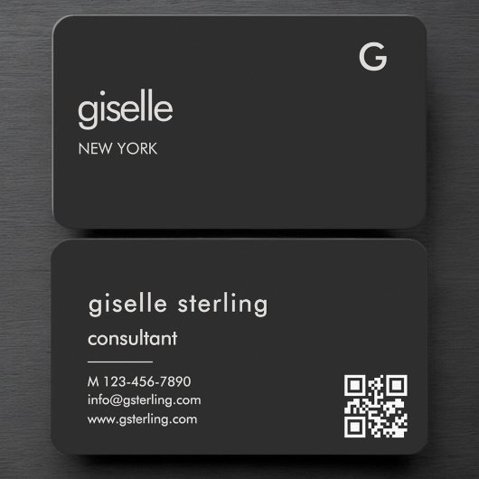 Consultant Black QR Code Visitekaartje