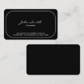 Consultant de coin rond clair Carte de visite fonc (Devant / Derrière)