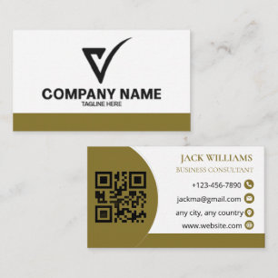Consultant en carte de visite de luxe avec logo pe