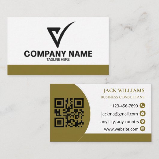 Consultant en carte de visite de luxe avec logo pe (Devant / Derrière)