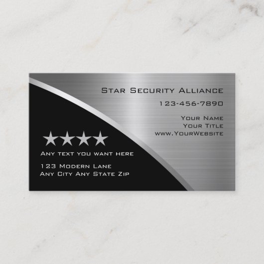 Consultant en sécurité Carte de visite moderne (Devant)