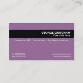 Consultant financier mblack violet carte de visite (Dos)