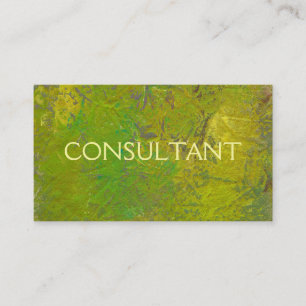 Consultant: groene kleurrijke, unieke tekenkunst visitekaartje