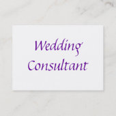 Consultant mariage I Carte de visite (Dos)