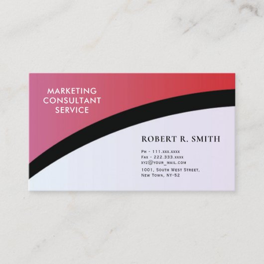Consultant marketing Carte de visite blanc classiq (Devant)