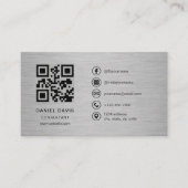 Consultant Metaal QR Code Visitekaartje (Voorkant)